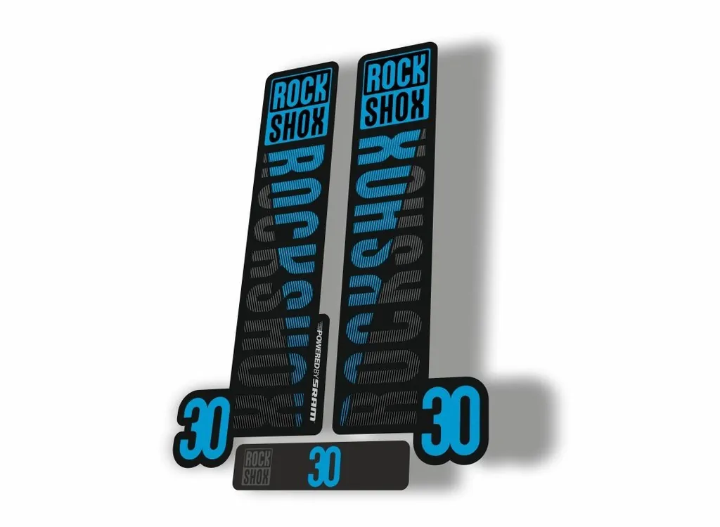 Rock Shox 30 2018 Fork Decal Mountain Bike Cycling Sticker Adhesive Blue Black