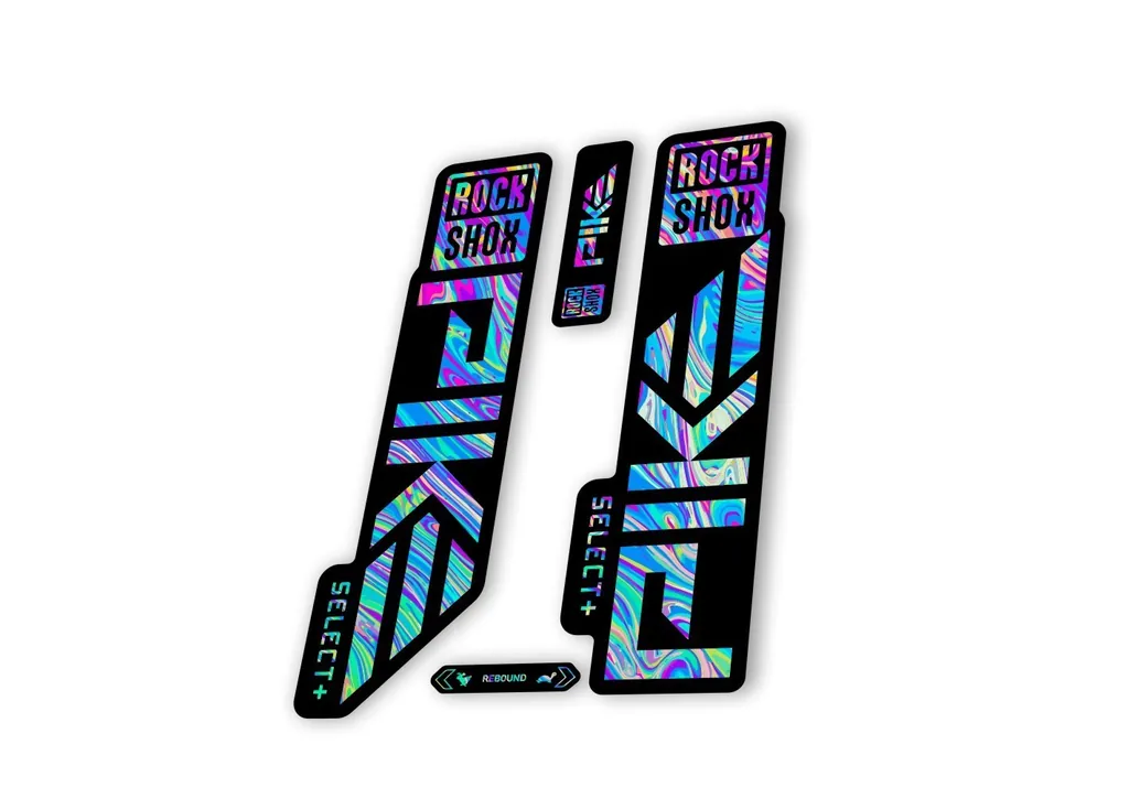 Rock Shox PIKE SELECT + Plus 2023 Mountain Bike Cycling Decal Sticker Oil Slick1