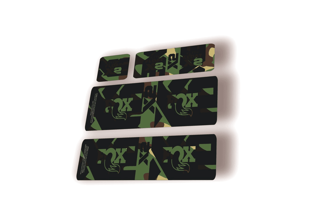 FOX Float X2 Elite 2026 Rear Shock Decal Sticker Kit Adhesive Camo