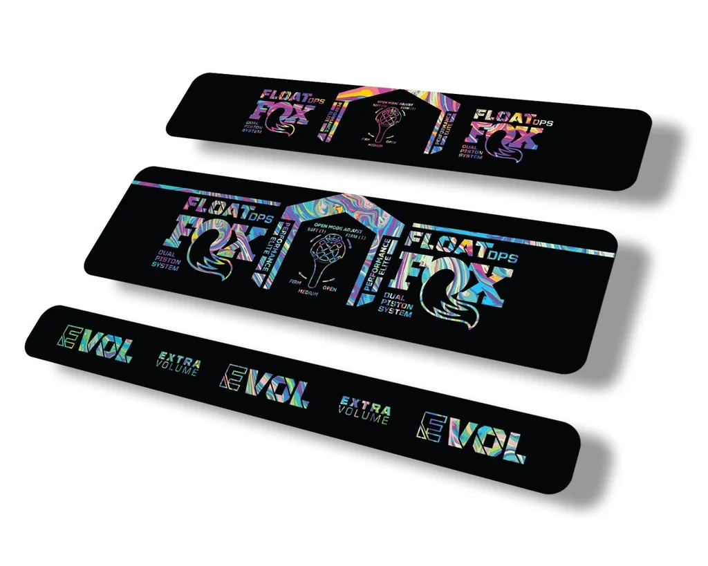 FOX Float DPS 2021 Performance Elite Rear Shock Sticker Decal Oil Slick 1
