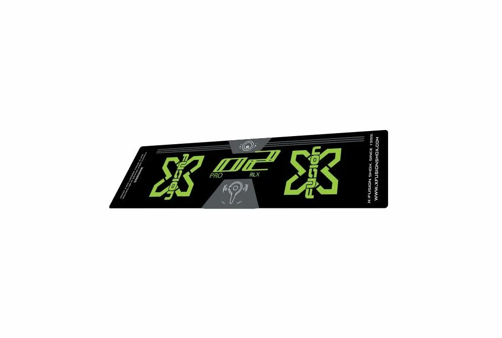 X Fusion 2018 O2 Pro RLX Rear Shock Suspension Sticker Factory Decal Green