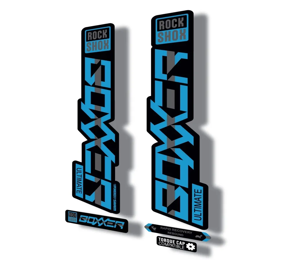Rock Shox BOXXER 2020 ULTIMATE Mountain Bike Cycling Decal Adhesive Blue Gray