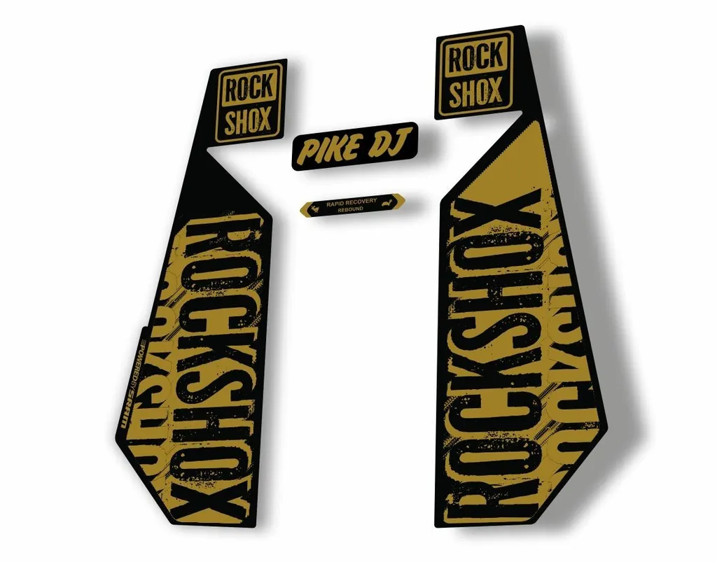 Rock Shox PIKE DJ 2017 Fork Decal Mountain Bike Cycling Sticker Adhesive Gold