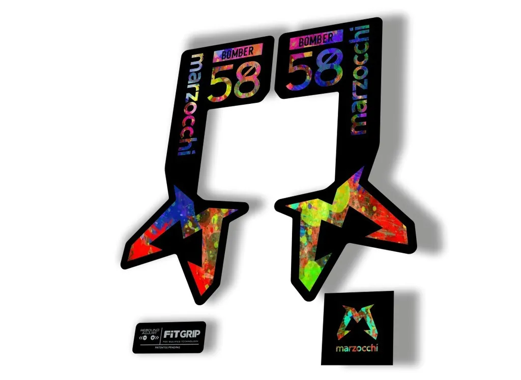 Marzocchi Bomber 58 2025 Suspension Sticker Decal Kit Adhesive Oil Slick