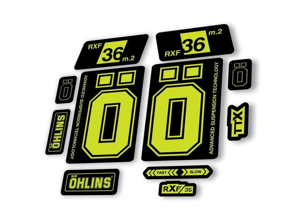 Ohlins RXF 36 M.2 2022 Fork Decal Mountain Bike Cycling Sticker Adhesive L.Green