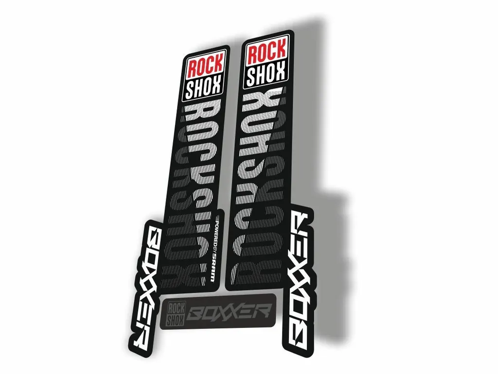 Rock Shox BOXXER 2019 Mountain Bike Cycling Decal Kit Sticker White Gray