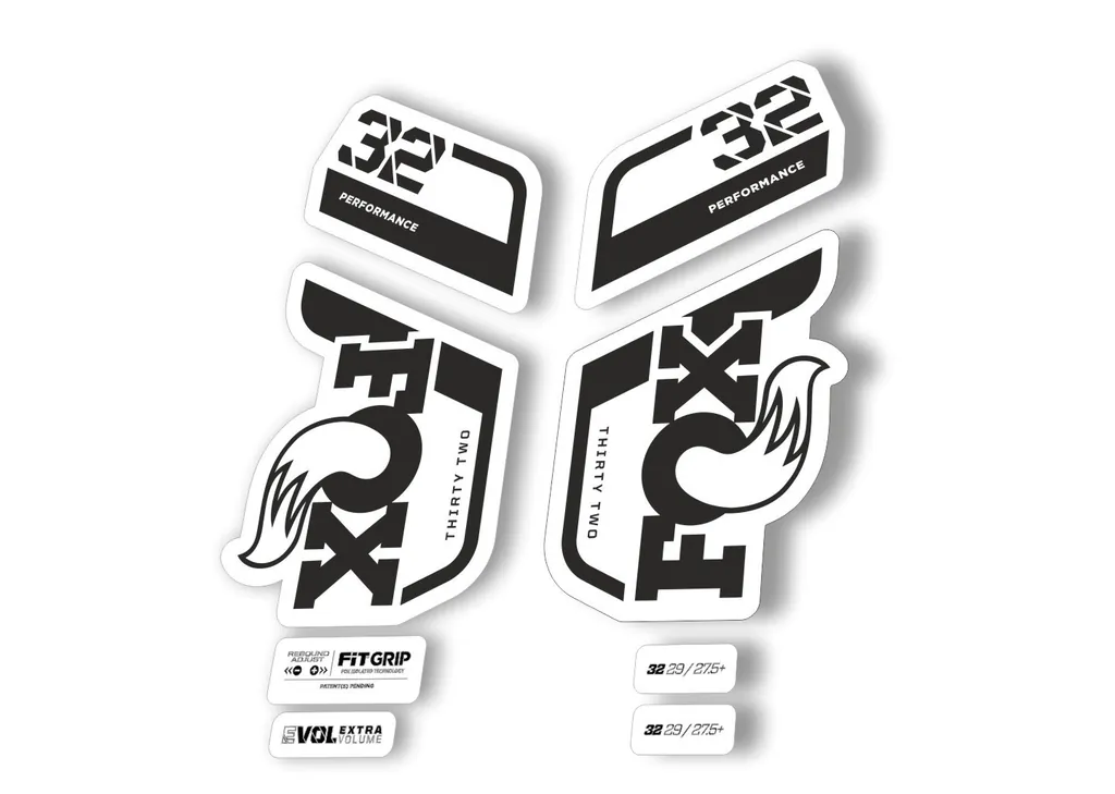 Fox 32 Performance 2021 Fork Suspension Factory Decal Sticker Adhesive Black