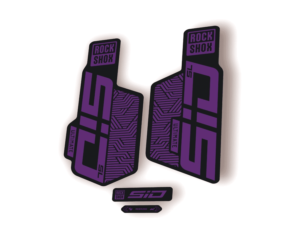 Rock Shox SID SL ULTIMATE 2025 Flight Attendant Bike Cyclin Decal Sticker Purple