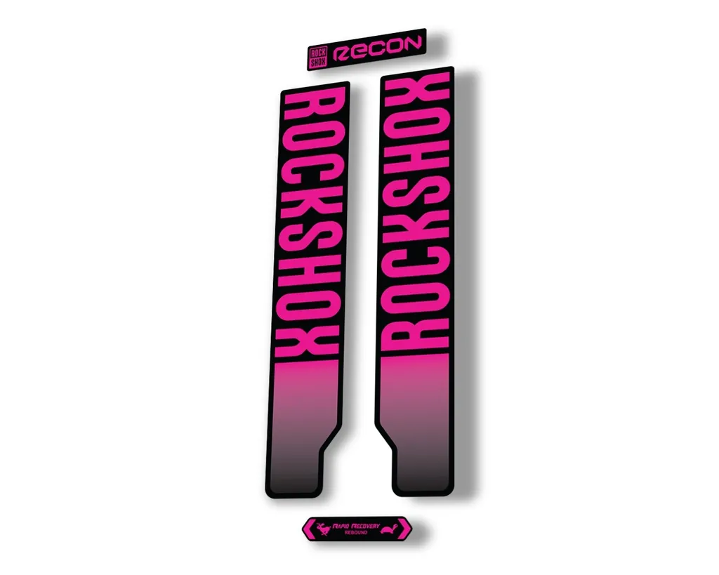Rock Shox RECON 2021 Mountain Bike Cycling Decal Kit Sticker Adhesive Pink