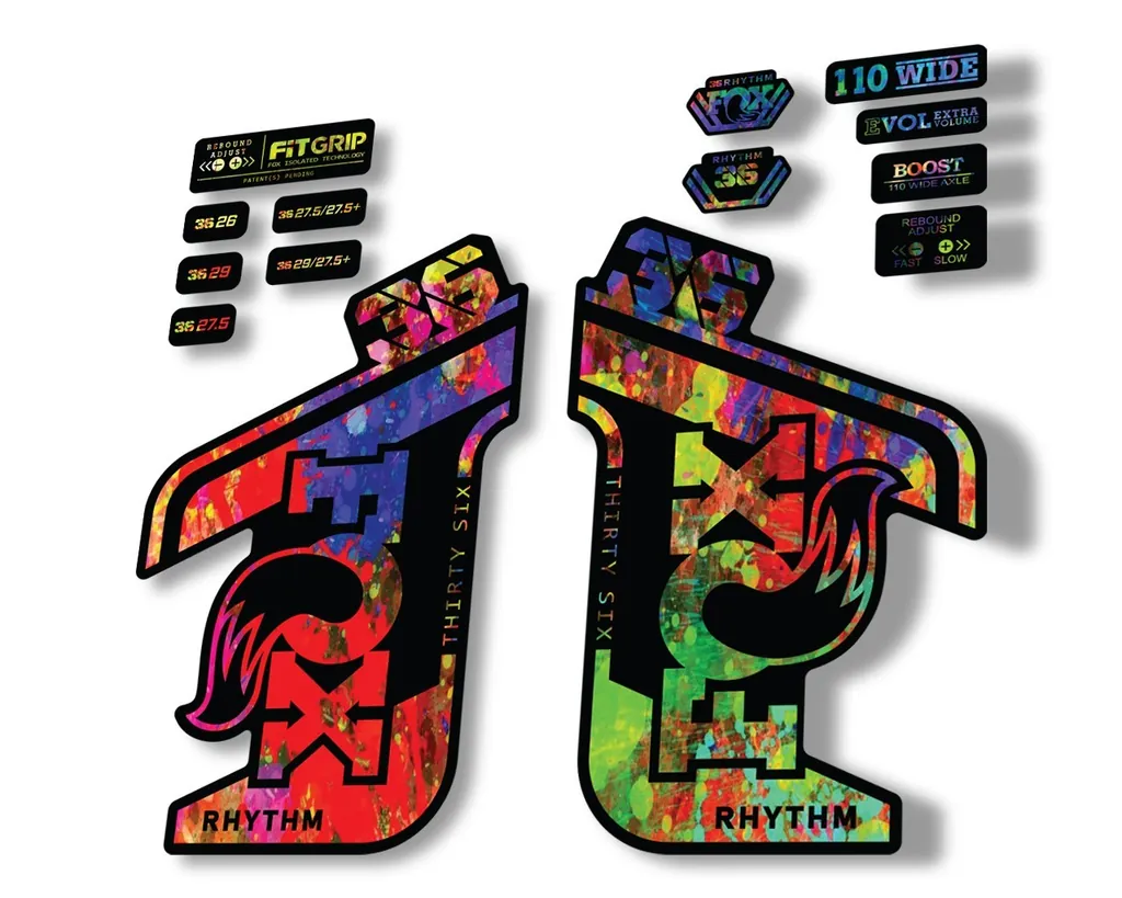 FOX 36 RHYTHM 2021 Forks Suspension Factory Decal Sticker Adhesive Oil Slick