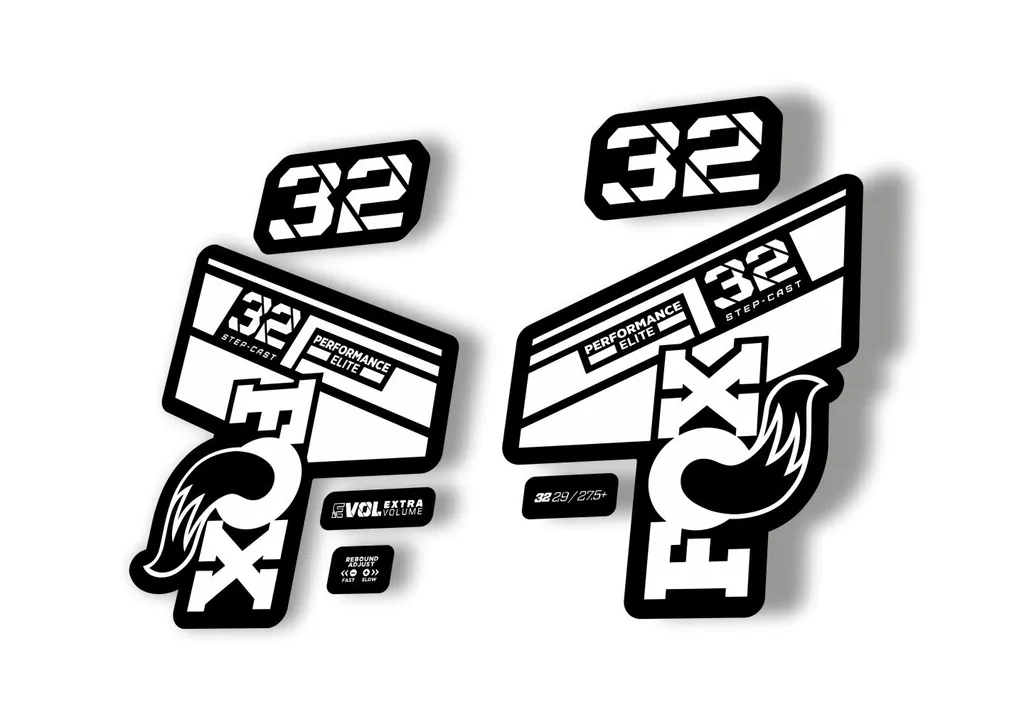 FOX 32 Step Cast Elite 2021 Factory Fork Decals Suspension Sticker White