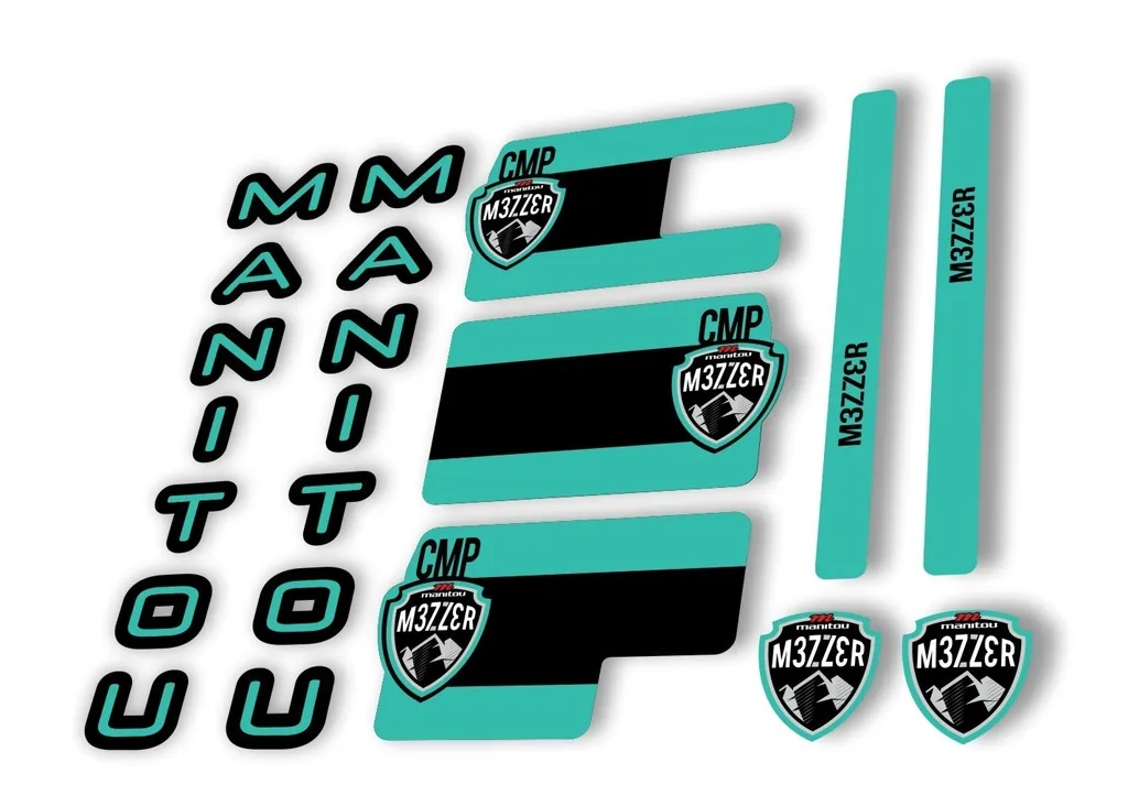 Manitou Mezzer Comp 2020 Fork Suspension Decal Kit Sticker Set Dolphin