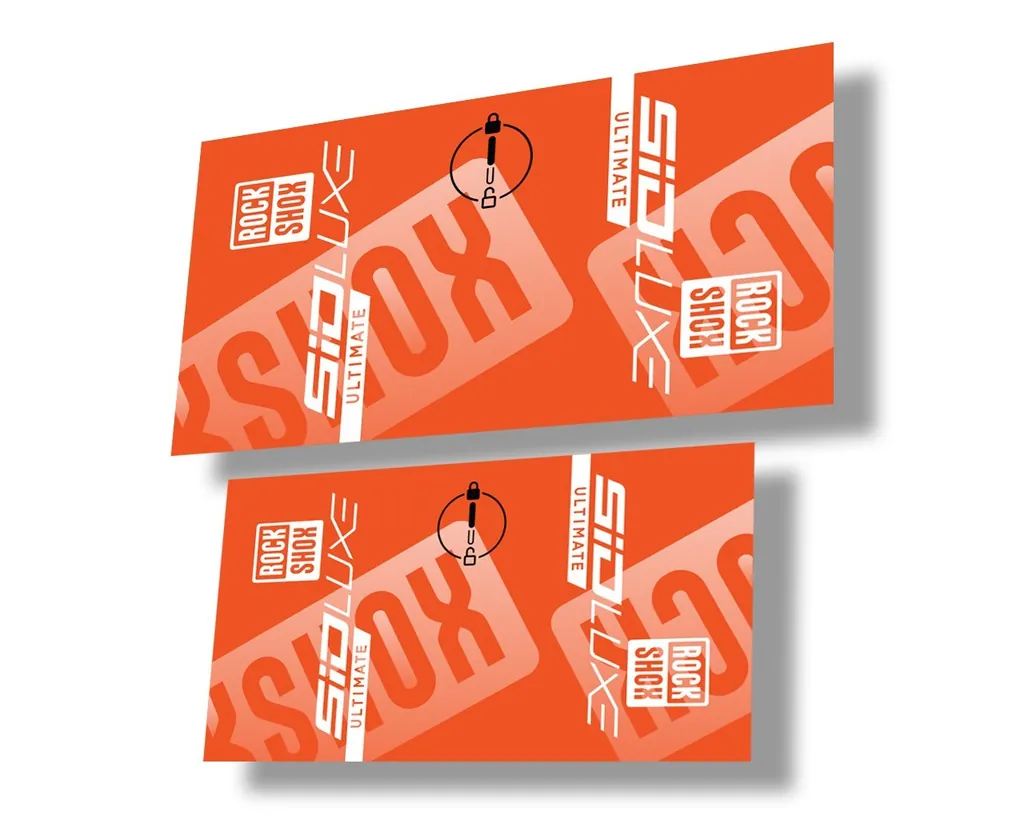 Rock Shox 2021 SID LUXE ULTIMATE Rear Shock Decal Sticker Orange