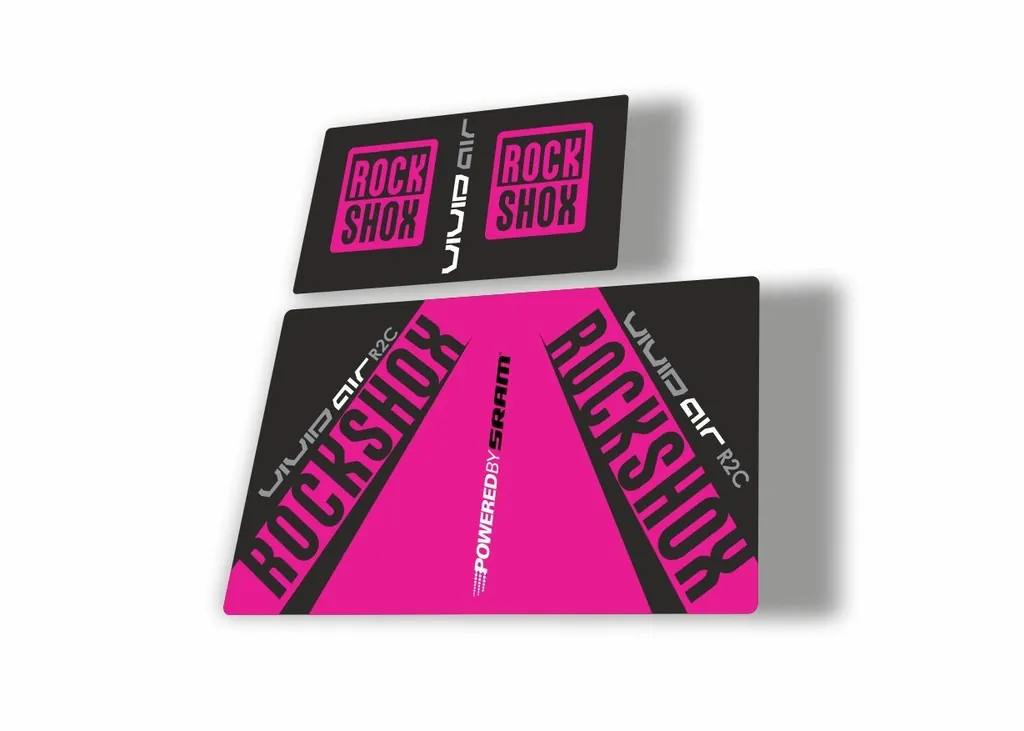 Rock Shox Vivid Air R2C 2017 Rear Shock MTB Decal Sticker Adhesive Pink
