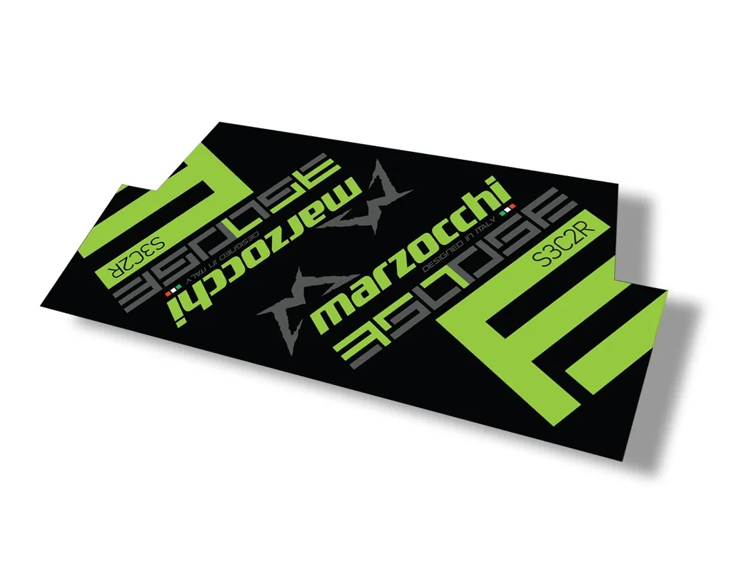 Marzocchi 350 S3C2R 2018 Rear Shock Sticker Decal Kit Adhesive Green