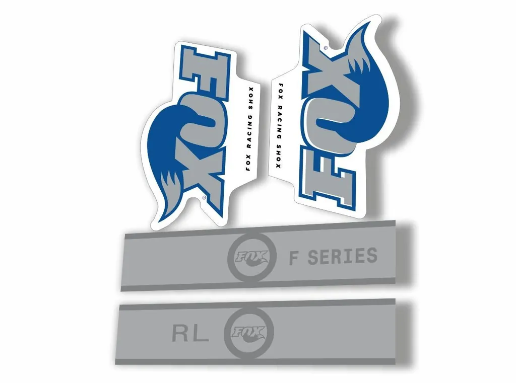 FOX 2009 F Series RL Fork Suspension Factory Decal Sticker Adhesive White Blue