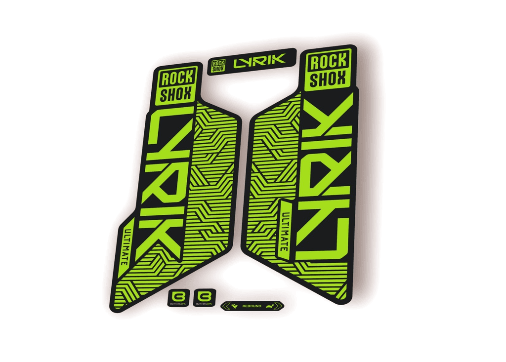Rock Shox LYRIK ULTIMATE 2025 Flight Attendant Bike Cycling Decal Sticker Green