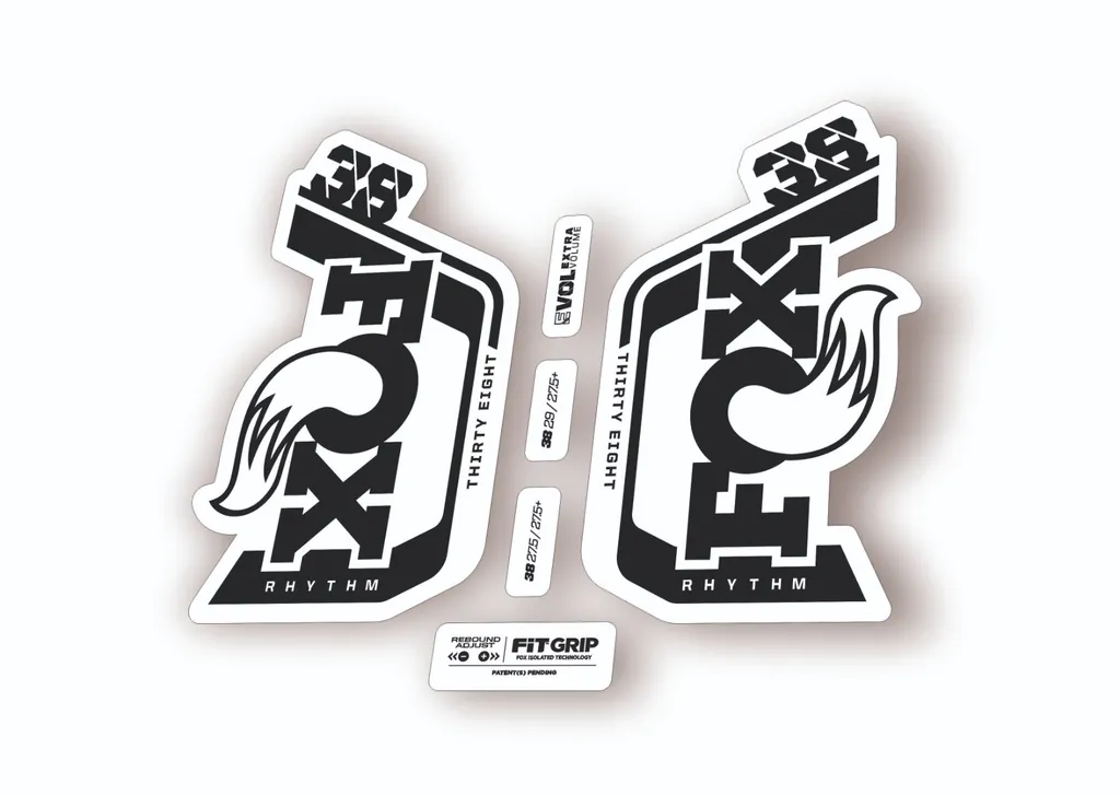Fox 38 Rhythm 2024 Fork Suspension Factory Decal Sticker Adhesive Black
