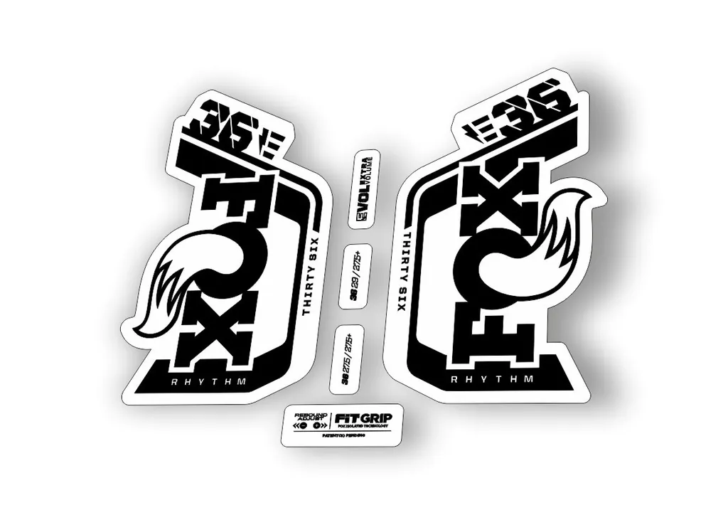 Fox 36 Rhythm E Bike 2024Fork Suspension Factory Decal Sticker Adhesive Black