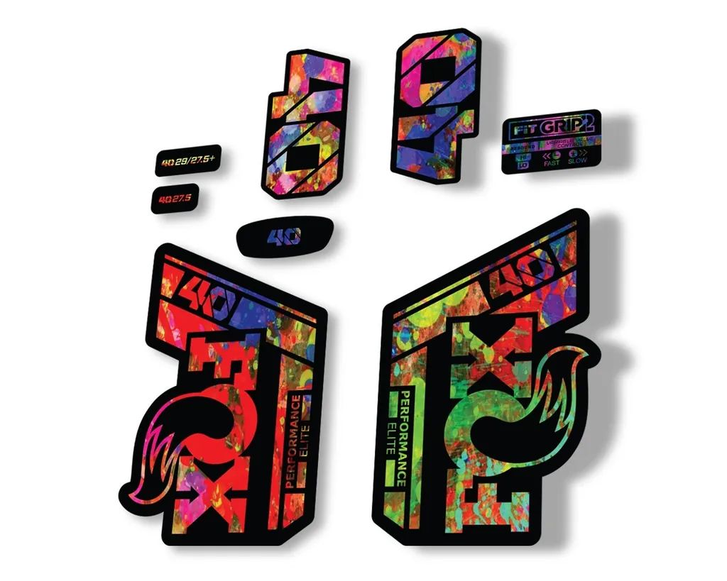 FOX 40 Performance Elite 2021 Fork Decals Suspension Sticker Adhesive Oil Slick