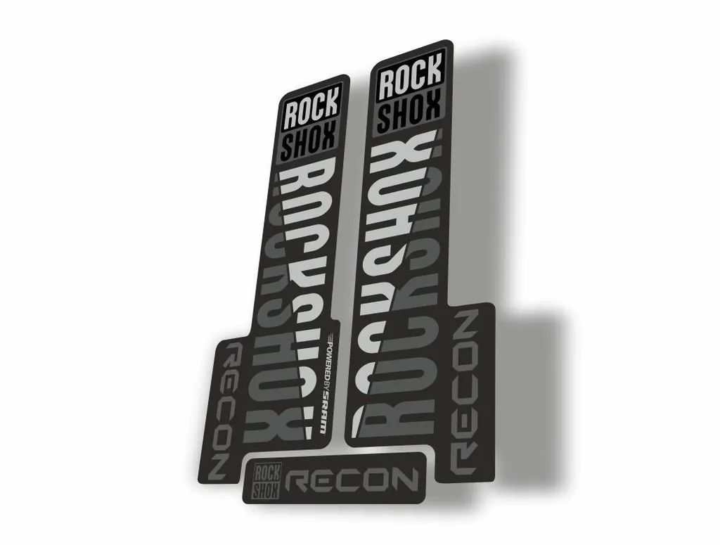 Rock Shox RECON 2018 Mountain Bike Cycling Decal Kit Sticker Adhesive Gray