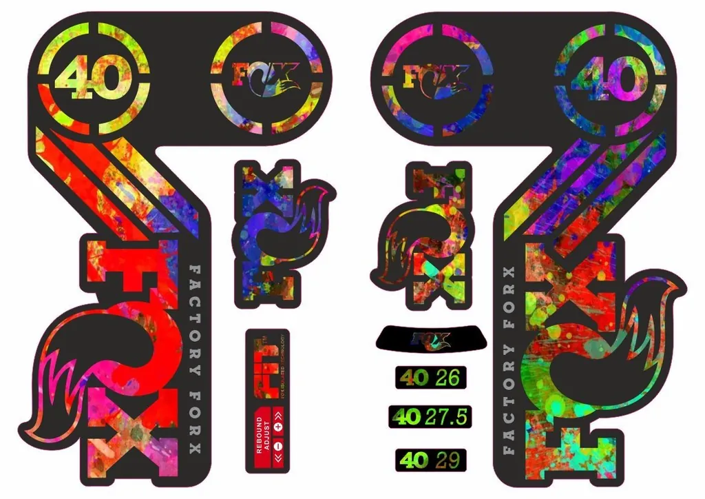 FOX 40 Heritage 2015 Fork Suspension Factory Decal Sticker Adhesive Oil Slick