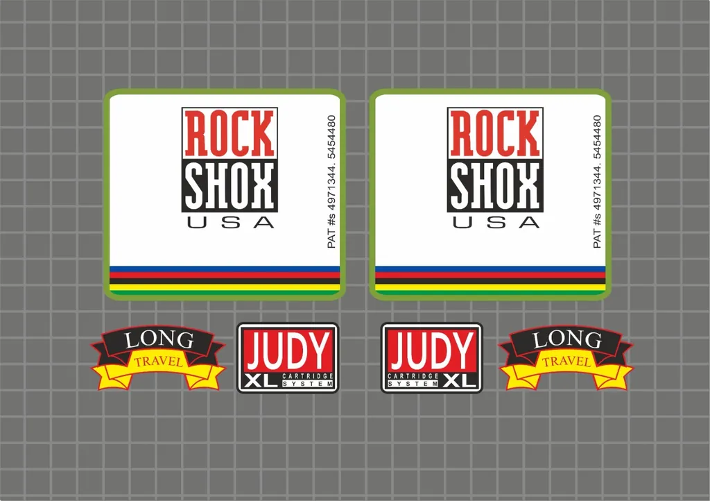 Rock Shox Judy XL 1997 Forks Decals Stickers Graphic Set Vinyl Logo Adhesive