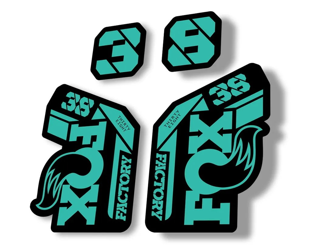 FOX 38 2021 Factory Forks Suspension Decals Sticker Set Adhesive Dolphin