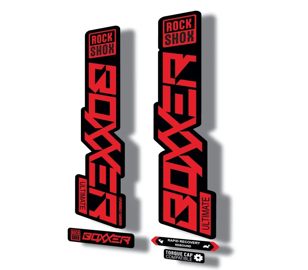 Rock Shox BOXXER 2020 ULTIMATE Mountain Bike Cycling Decal Adhesive Red