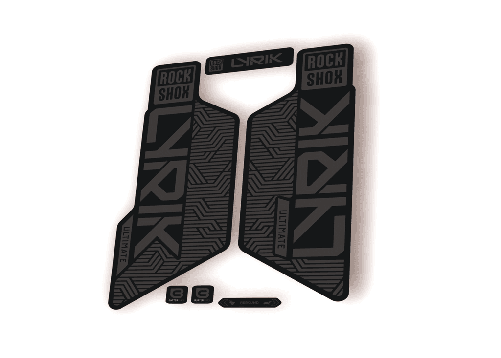 Rock Shox LYRIK ULTIMATE 2025 Flight Attendant Bike Cycling Decal Sticker Gray