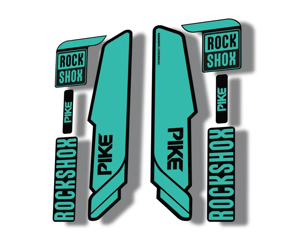 Rock Shox PIKE 2014 Mountain Bike Cycling Decal Kit Sticker Adhesive Dolphin