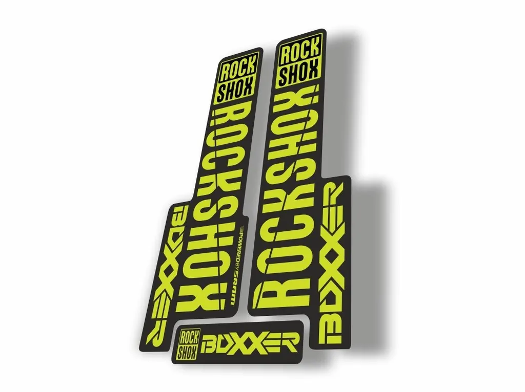 Rock Shox BOXXER 2018 Mountain Bike Cycling Decal Kit Sticker Lime Green