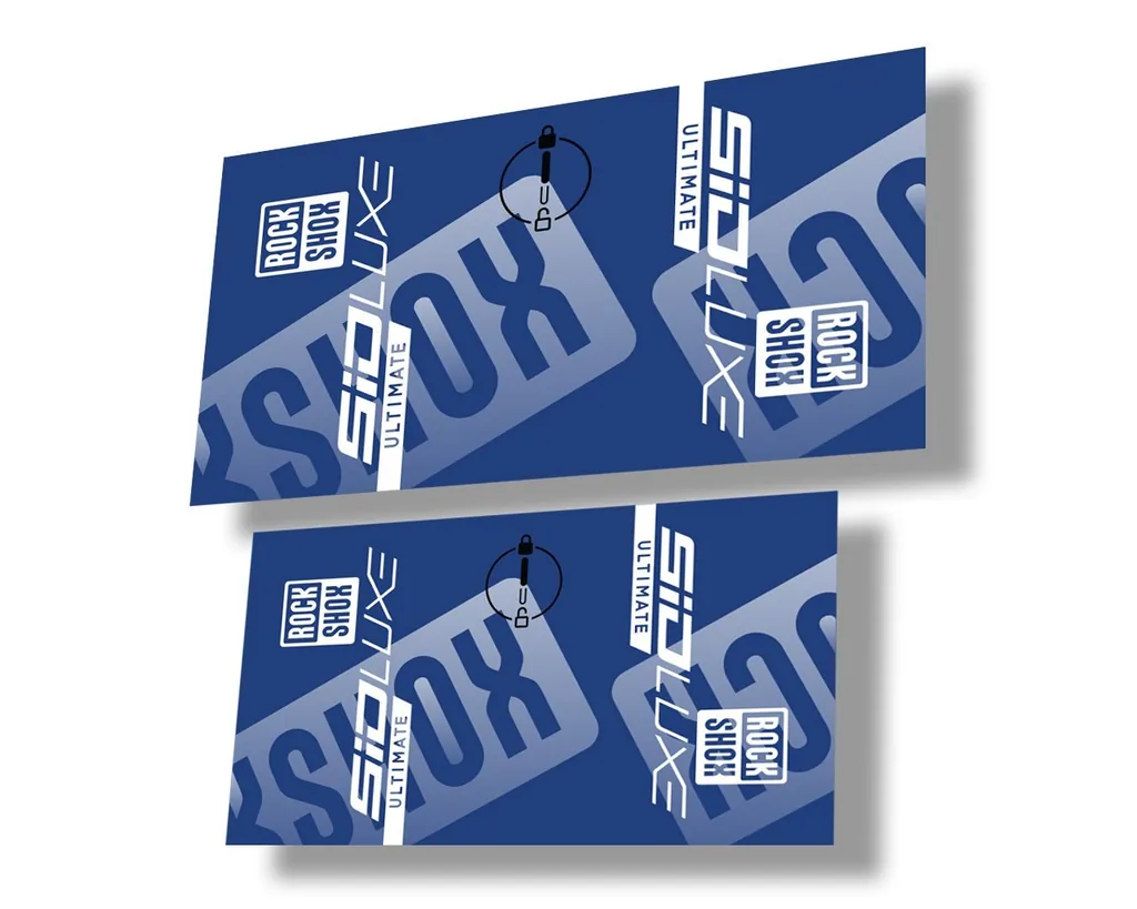Rock Shox 2021 SID LUXE ULTIMATE Rear Shock Decal Sticker Dark Blue