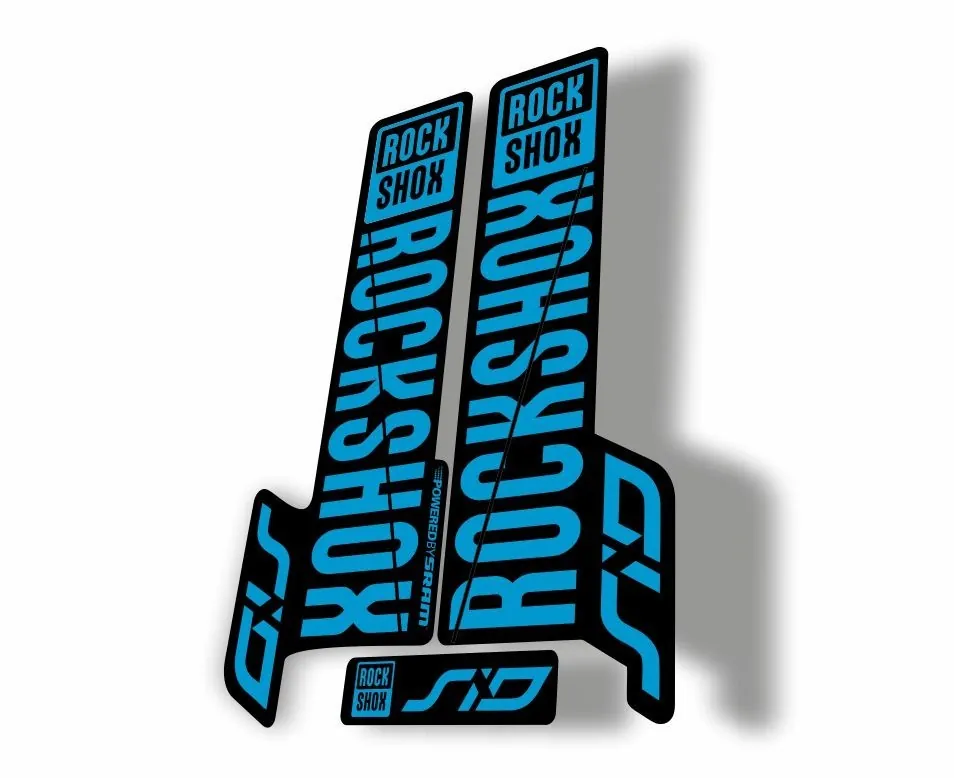 Rock Shox SID 2018 Mountain Bike Cycling Decal Kit Sticker Adhesive Blue