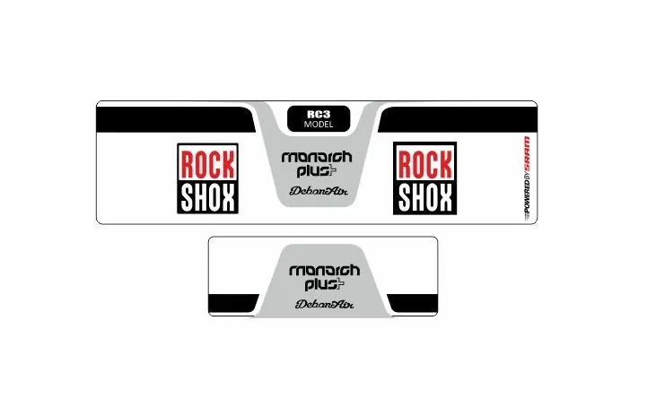 Rock Shox MONARCH Plus RC3 Debon Air Rear Shock Decal Sticker Adhesive White