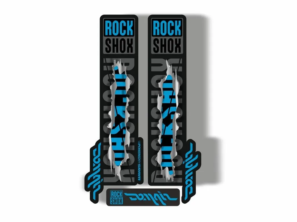 Rock Shox DOMAIN 2018 Fork Decal Mountain Bike Cycling Sticker Metal Torn
