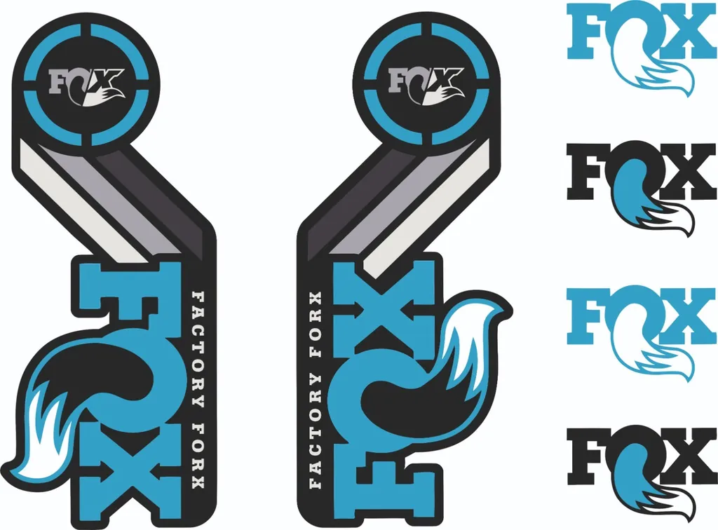 FOX Racing Shox AM Heritage Sticker Decal 2015 Kit Fork / Shock Sets Blue