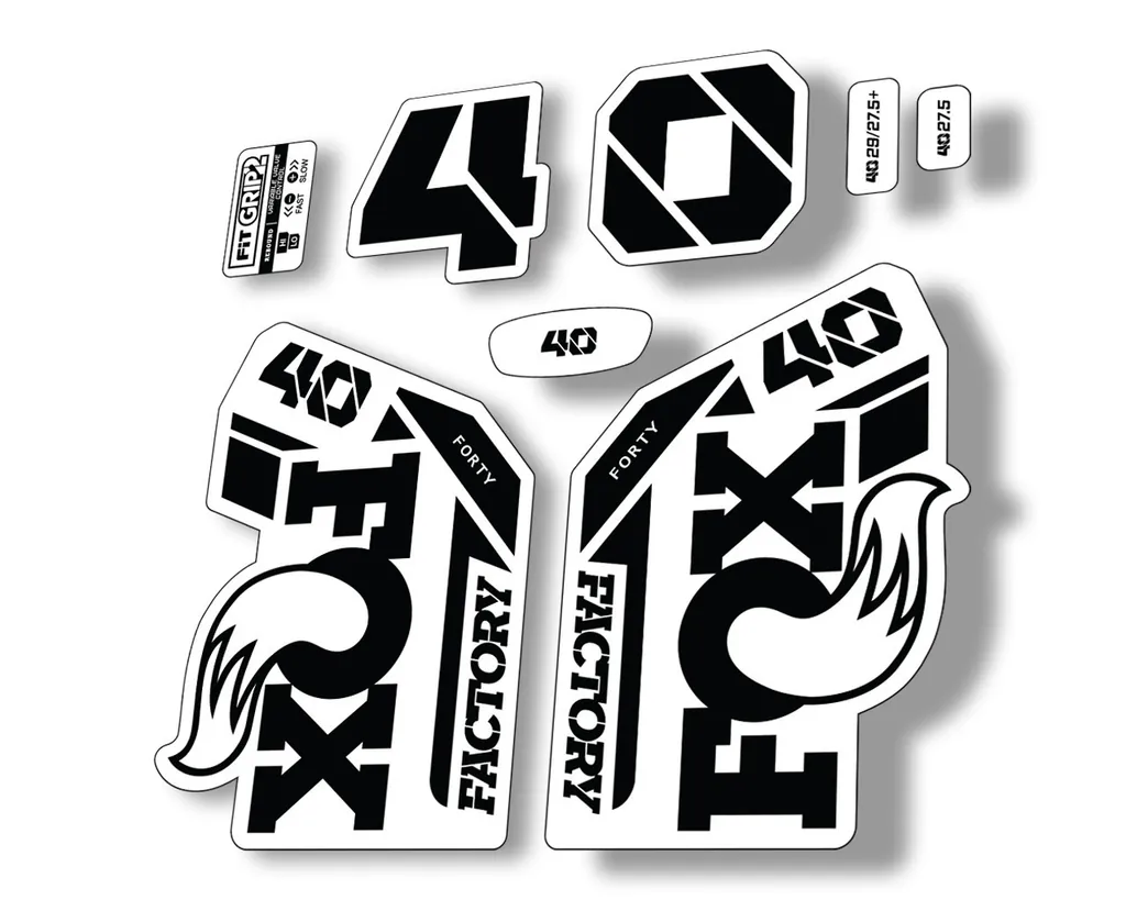 FOX 40 2021 Factory Forks Suspension Decals Sticker Set Adhesive Black
