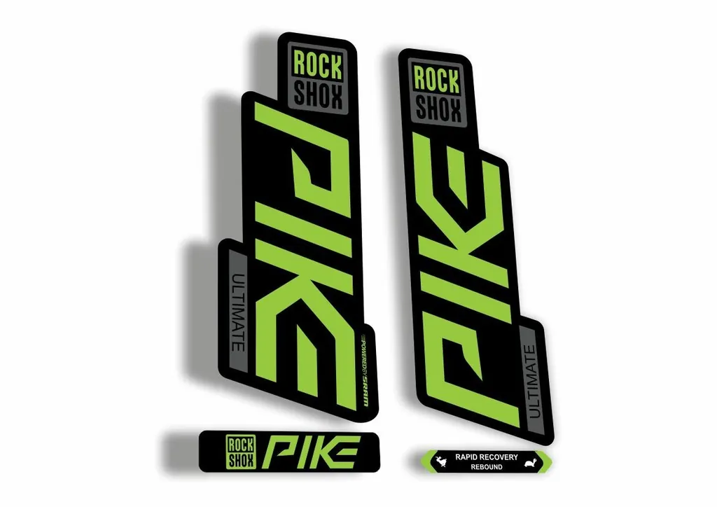 Rock Shox PIKE 2020 ULTIMATE Mountain Bike Cycling Fork Decal Sticker Green Gray