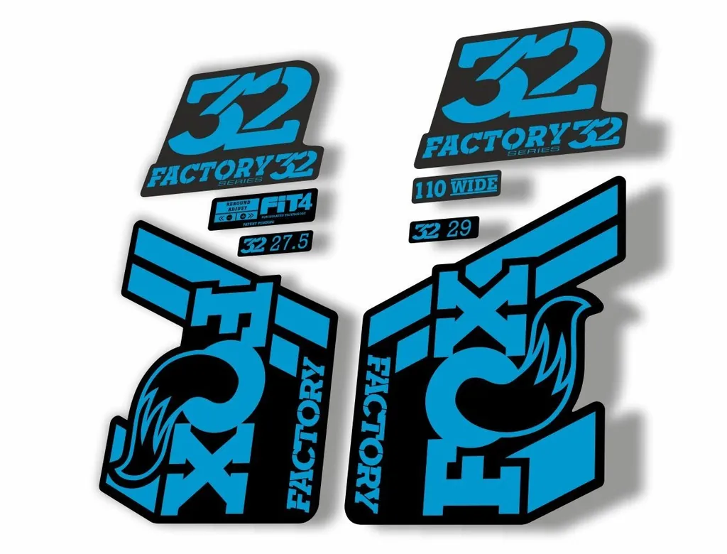 FOX 32 Float 2018-19 Forks Suspension Factory Decals Stickers Adhesive Blue