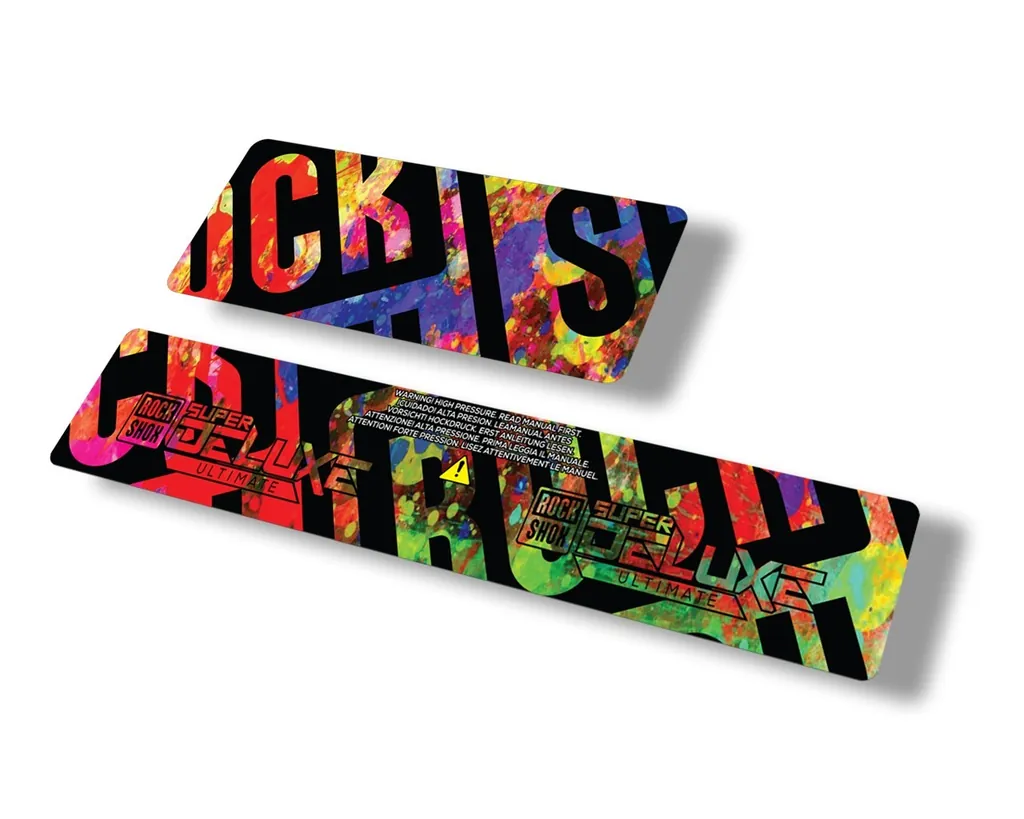 Rock Shox 2021 Super Deluxe Ultimate Rear Shock Decal Sticker Set Oil Slick
