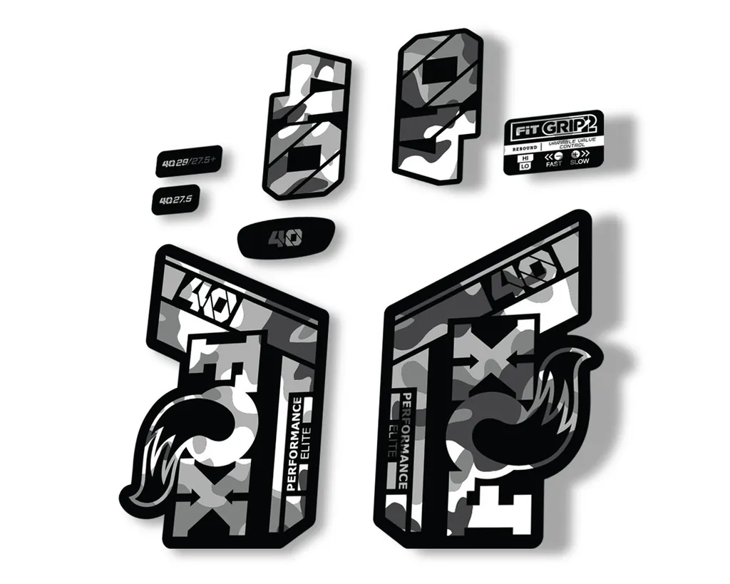 FOX 40 Performance Elite 2021 Fork Decals Suspension Sticker Adhesive White Camo