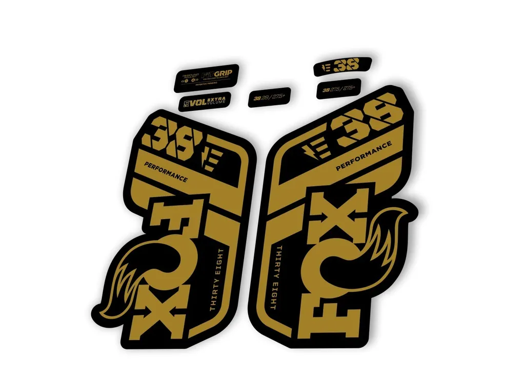 FOX 38 Performance E Bike 2021 Forks Suspension Factory Decal Sticker Gold
