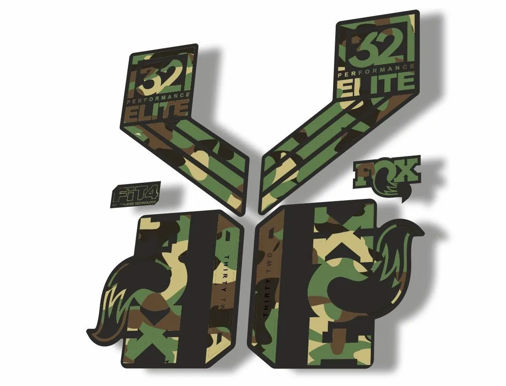 FOX 32 Elite Performance 2017-18 Fork Suspension Factory Decal Sticker Camo