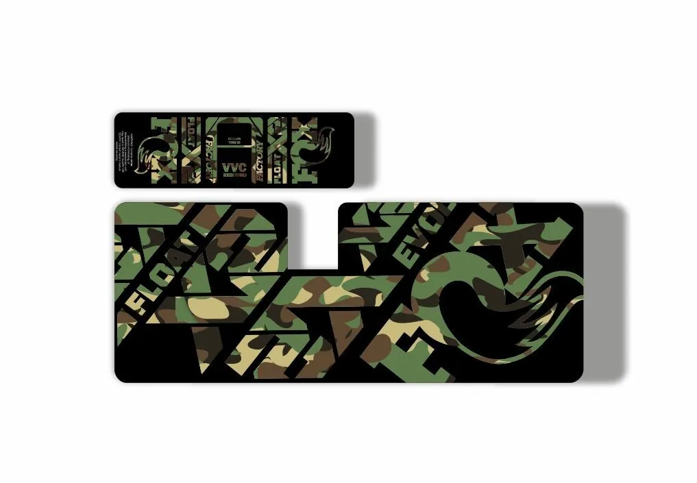 FOX Float X2 2021 MTB Rear Shock Suspension Sticker Adhesive Decal Kit Camo