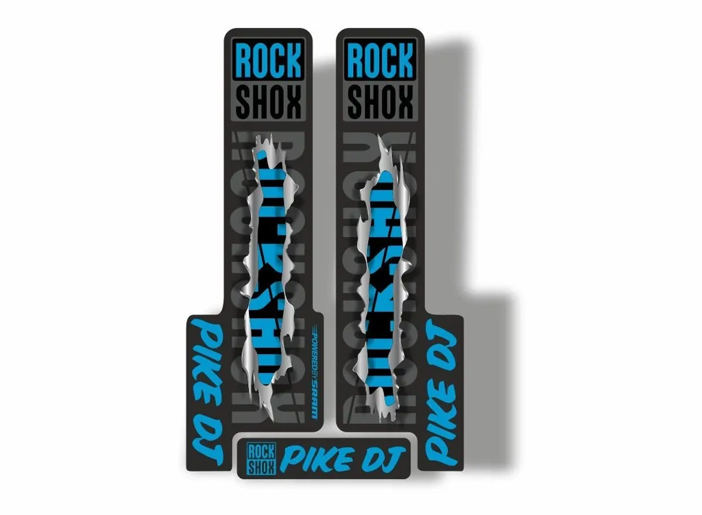 Rock Shox PIKE DJ 2018 Fork Decal Mountain Bike Cycling Sticker Metal Torn