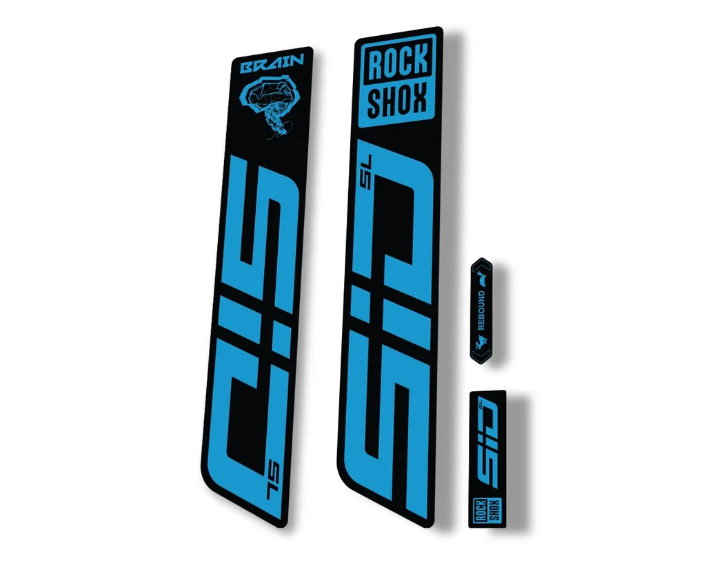 Rock Shox SID SL Brain 2021 Mountain Bike Cycling Decal Sticker Adhesive Blue