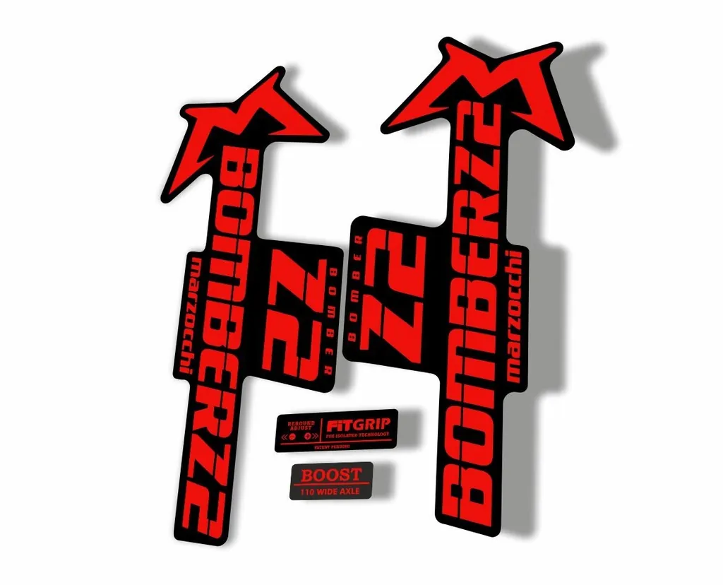 Marzocchi Bomber Z2 2020 Fork Suspension Sticker Decal Kit Adhesive Red