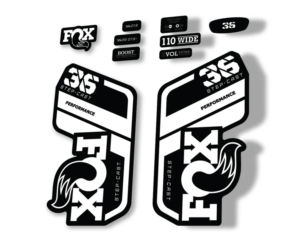 FOX 36 Step Cast SC 2021 Performance Fork Decals Suspension Sticker White