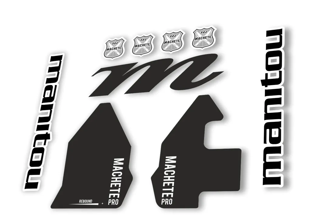 Manitou Machette 100 Pro 2020 Fork Suspension Decal Kit Sticker Black